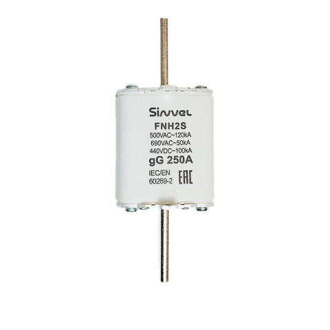 FNH2S-250: Предохранитель 250 A, габарит 2, gG, 500 B AC/ 440 B DC, боёк FNH2S-250: Предохранитель 250 A, габарит 2, gG, 500 B AC/ 440 B DC, боёк
