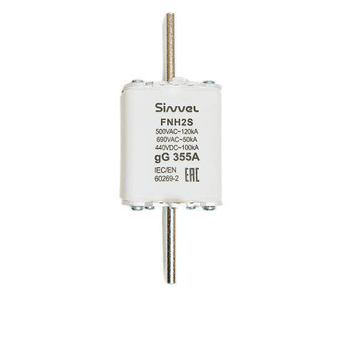 FNH2S-355: Предохранитель 355 A, габарит 2, gG, 500 B AC/ 440 B DC, боёк FNH2S-355: Предохранитель 355 A, габарит 2, gG, 500 B AC/ 440 B DC, боёк