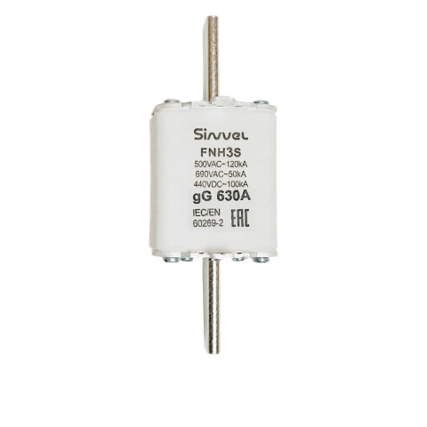 FNH2S-630: Предохранитель 630 A, габарит 3, gG, 500 B AC/ 440 B DC, боёк