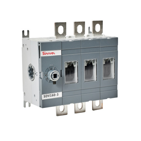 SDV160-3: Выключатель-разъединитель, 160 А, 3Р, видимый разрыв, без ручки