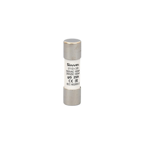 SV1038-25: Плавкая вставка 25 А, gG, 10х38 мм, 500 В АС/ 250 B DC SV1038-25: Плавкая вставка 25 А, gG, 10х38 мм, 500 В АС/ 250 B DC