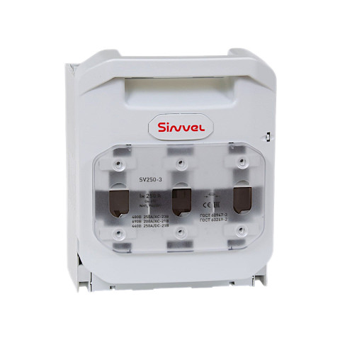 SV250-3: Горизонтальный ПВР, 250 A, NH1, 3P, монтаж на плату, М10 винты SV250-3: Горизонтальный ПВР, 250 A, NH1, 3P, монтаж на плату, М10 винты