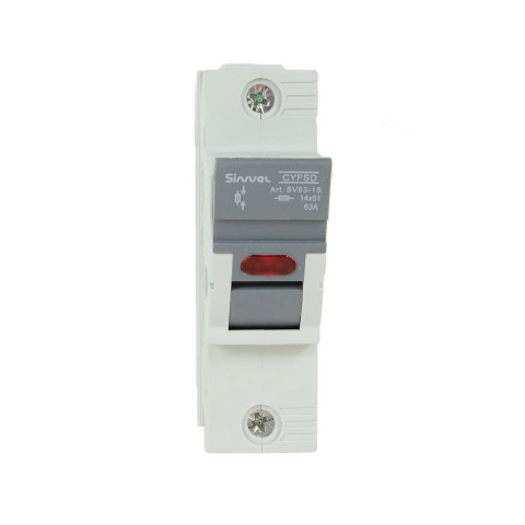 SV63-1S: Модульный ПВР, 63 А, 1Р, для 14х51мм, LED, 690 B AC/ 250 B DC